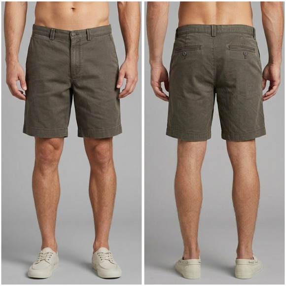 Tommy Bahama Other - Tommy Bahama Boracay Shorts Mens 35 Olive Green Stretch 10" Inseam Flat Front